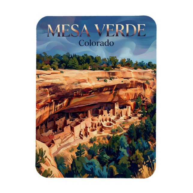 Ímã Parque Nacional Mesa Verde Colorado (Vertical)