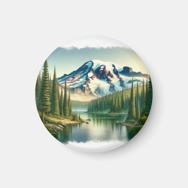 Imã Parque Nacional Monte Rainier (Frente)
