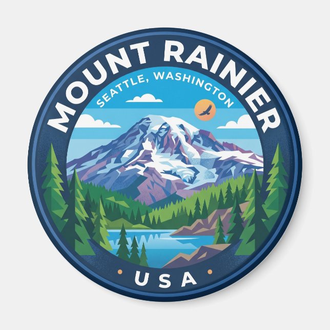 Imã Parque Nacional Mount Rainier Washington (Frente)