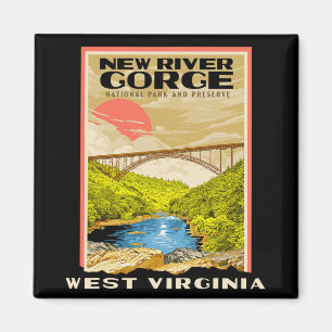 Imã Parque Nacional New River Gorge West Virginia Desc
