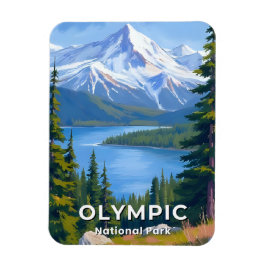 Ímã Parque Nacional Olímpico | Pintura de Viagem em Wa