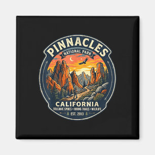 Imã parque nacional pinnacles california retro passeio