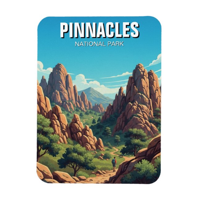 Ímã Parque Nacional Pinnacles Califórnia Viagens (Vertical)