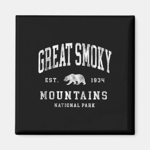 Imã Parque Nacional Retro Great Smoky Mountains Mascul