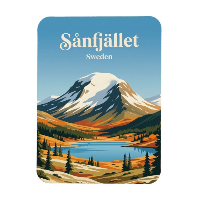 Ímã Parque Nacional Sånfjället Suécia (Vertical)