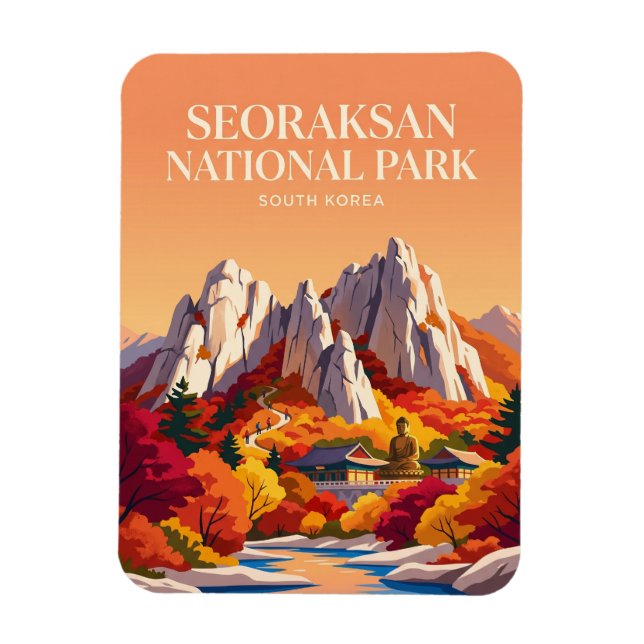 Ímã Parque Nacional Seoraksan Coreia do Sul (Vertical)