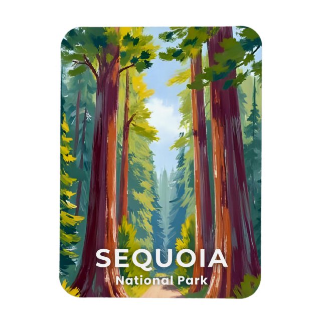 Ímã Parque Nacional Sequoia | Viagens Califórnia (Vertical)