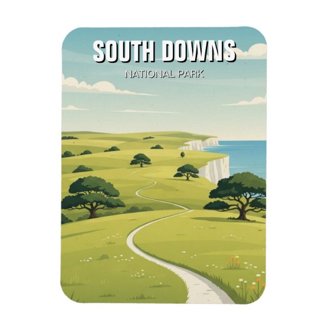Ímã Parque Nacional South Downs Viagem Inglaterra (Vertical)