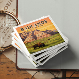 Imã Parque Nacional Vintage Badlands