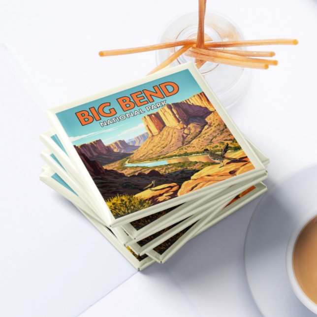 Imã Parque Nacional Vintage Big Bend (Criador carregado)