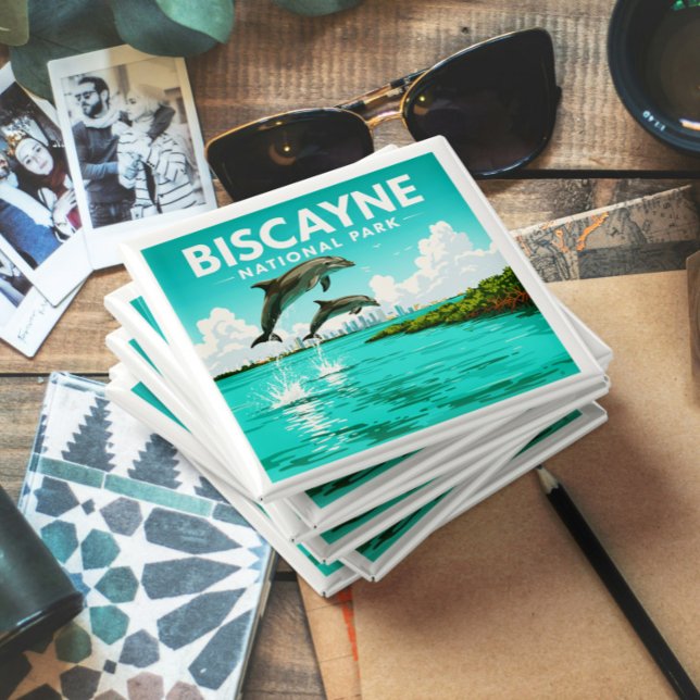 Imã Parque Nacional Vintage Biscayne (Criador carregado)