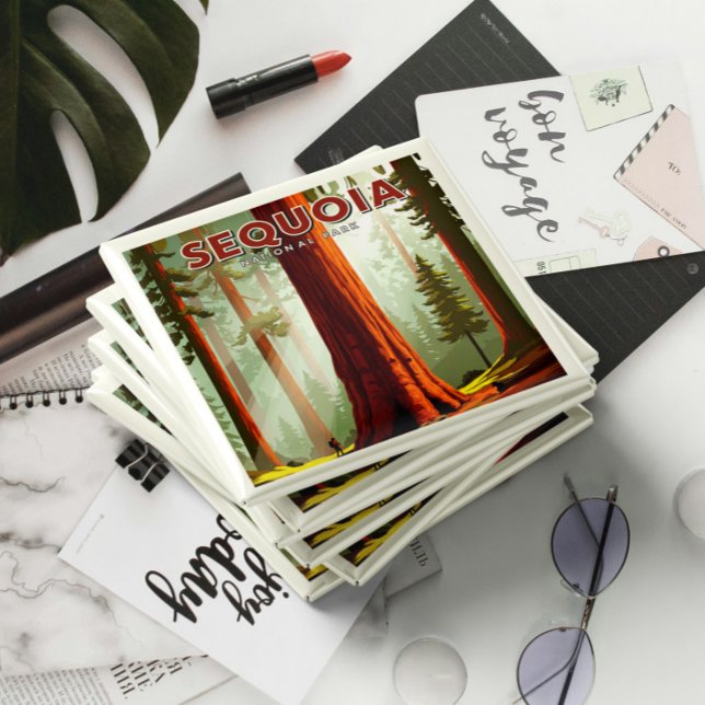 Imã Parque Nacional Vintage Sequoia (Criador carregado)