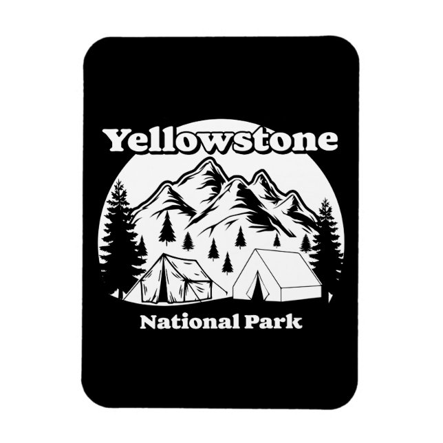 Ímã Parque Nacional Vintage Yellowstone (Vertical)