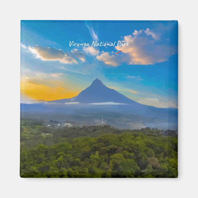 Imã Parque Nacional Virunga, RD Congo - Vulcão (Frente)