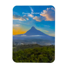 Ímã Parque Nacional Virunga, RD Congo - Vulcão Arredon