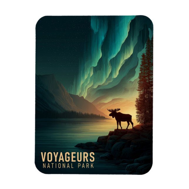 Ímã Parque Nacional Voyageurs Vintage (Vertical)