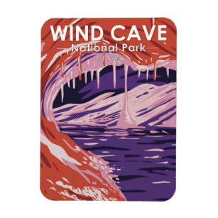 Ímã Parque Nacional Wind Cave South Dakota Vintage