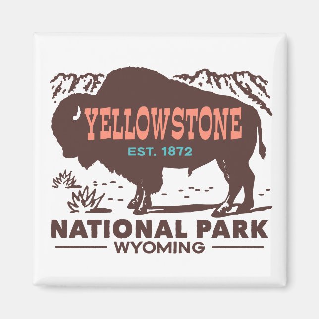 Imã Parque Nacional Yellowstone (Frente)