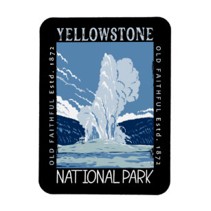 Ímã Parque Nacional Yellowstone Velho Sofrida