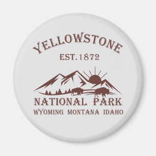 Imã Parque Nacional Yellowstone Vintage