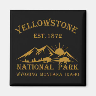 Imã Parque Nacional Yellowstone Vintage