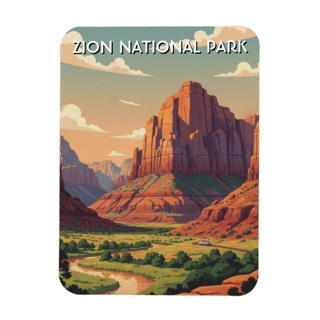 Ímã Parque Nacional Zion Utah (Vertical)