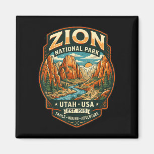 Imã parque nacional zion utah canyon retro caminhada