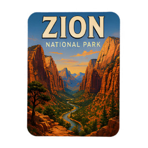 Ímã Parque Nacional Zion Utah Presente de Viagem