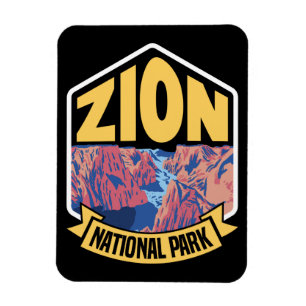 Ímã Parque Nacional Zion Utah Retro
