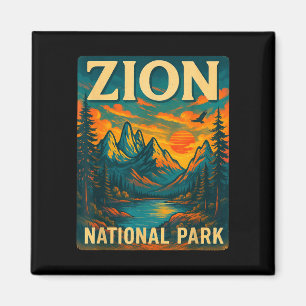 Imã parque nacional zion viagem vintage ao ar livre
