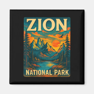 Imã parque nacional zion viagem vintage ao ar livre