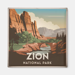 Imã Parque Nacional Zion vintage