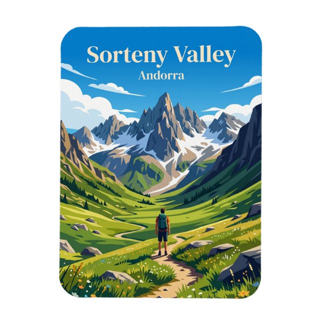 Ímã Parque Natural da Vall de Sorteny Andorra (Vertical)