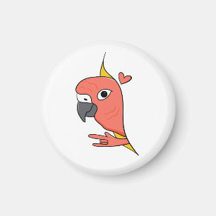 Imã Parrot ASL I Love You - Deaf Culture Design