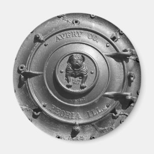 Imã Parte dianteira do trator do vapor do vintage