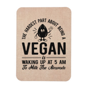Ímã Parte mais difícil de Vegan, Leite as amêndoas,