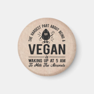 Imã Parte mais difícil de Vegan, Leite as amêndoas,