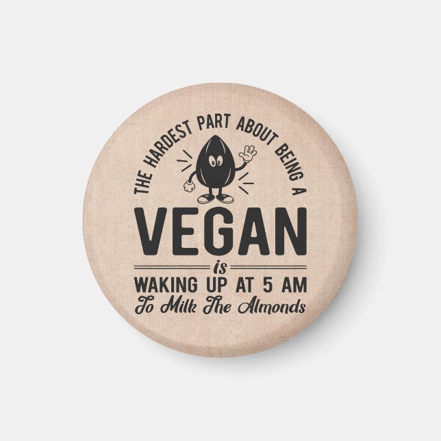 Imã Parte mais difícil de Vegan, Leite as amêndoas, En (Frente)