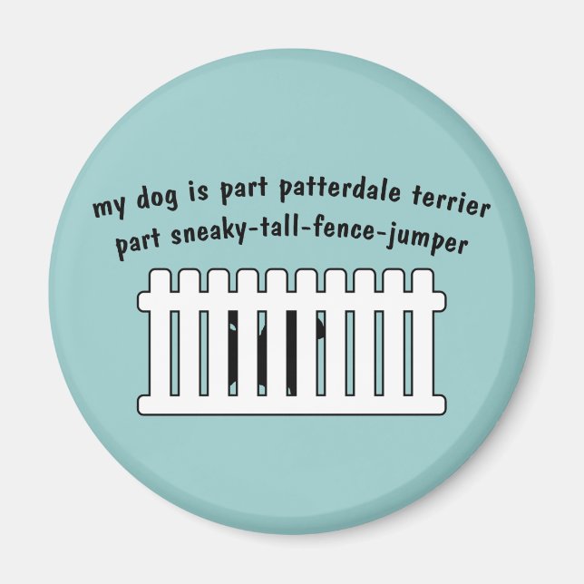 Imã Parte Patterdale Terrier Part Fence Jumper (Frente)