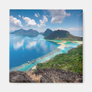 Imã Parte superior da vista bonita   da ilha de Bohey