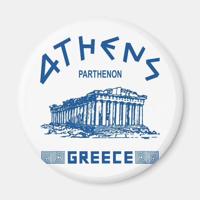 Imã Parténon - Atenas - Grego (azul) (Frente)