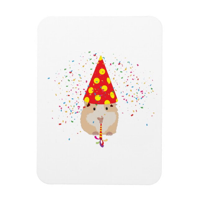 Ímã Partida de Hamster - Animais com festa (Vertical)
