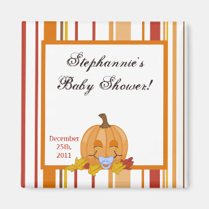 Imã Partido 2"x2" Favor do Magnet Autumn Fall Pumpkin