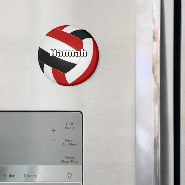 Imã partido de aniversário de criança de vôlei preto v (In Situ (Fridge))