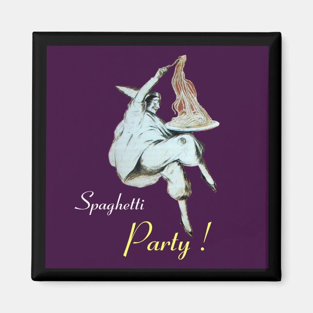 Imã PARTIDO ESPAGHETTI ITALIANO KITCHEN, Roxo RESTAURA (Frente)