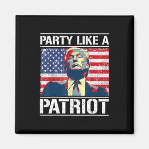 Imã Partido Pró Trump Como Um Patriota Indepto Em 4 De