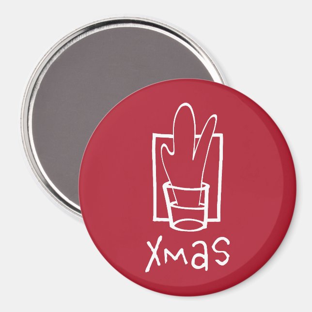 Imã Partido Xmas (Front/Back)
