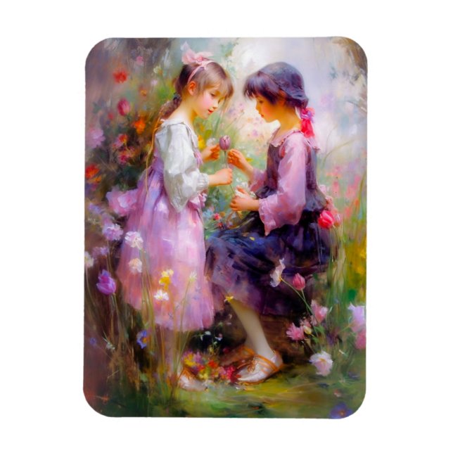 Ímã Partilhar Rosas e Amizade (Vertical)