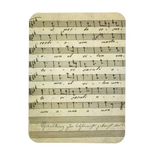 Ímã Partitura Antiga, Partitura Musical Antiga 1810
