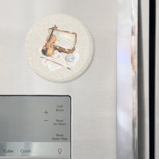 Imã Partitura de Violino Cream (In Situ (Fridge))